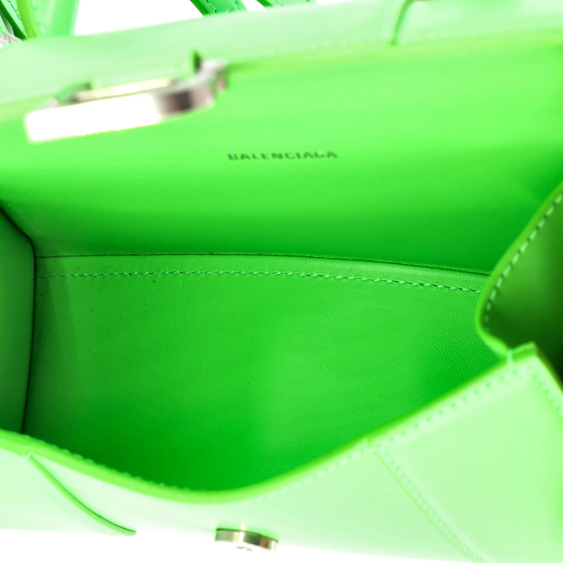 Hourglass Top Handle Bag Leather XS