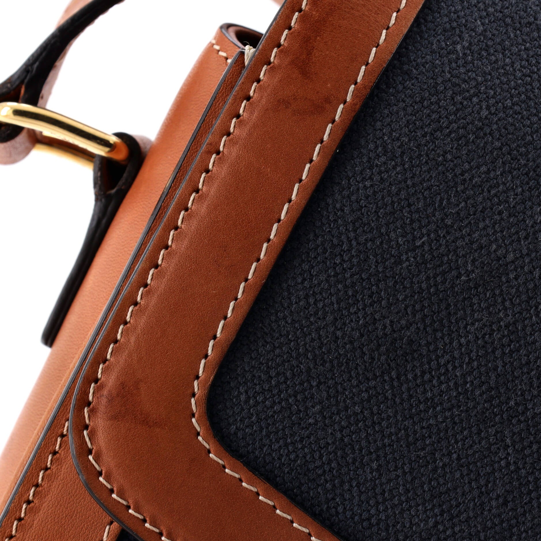 Triomphe Shoulder Bag Canvas with Leather Medium