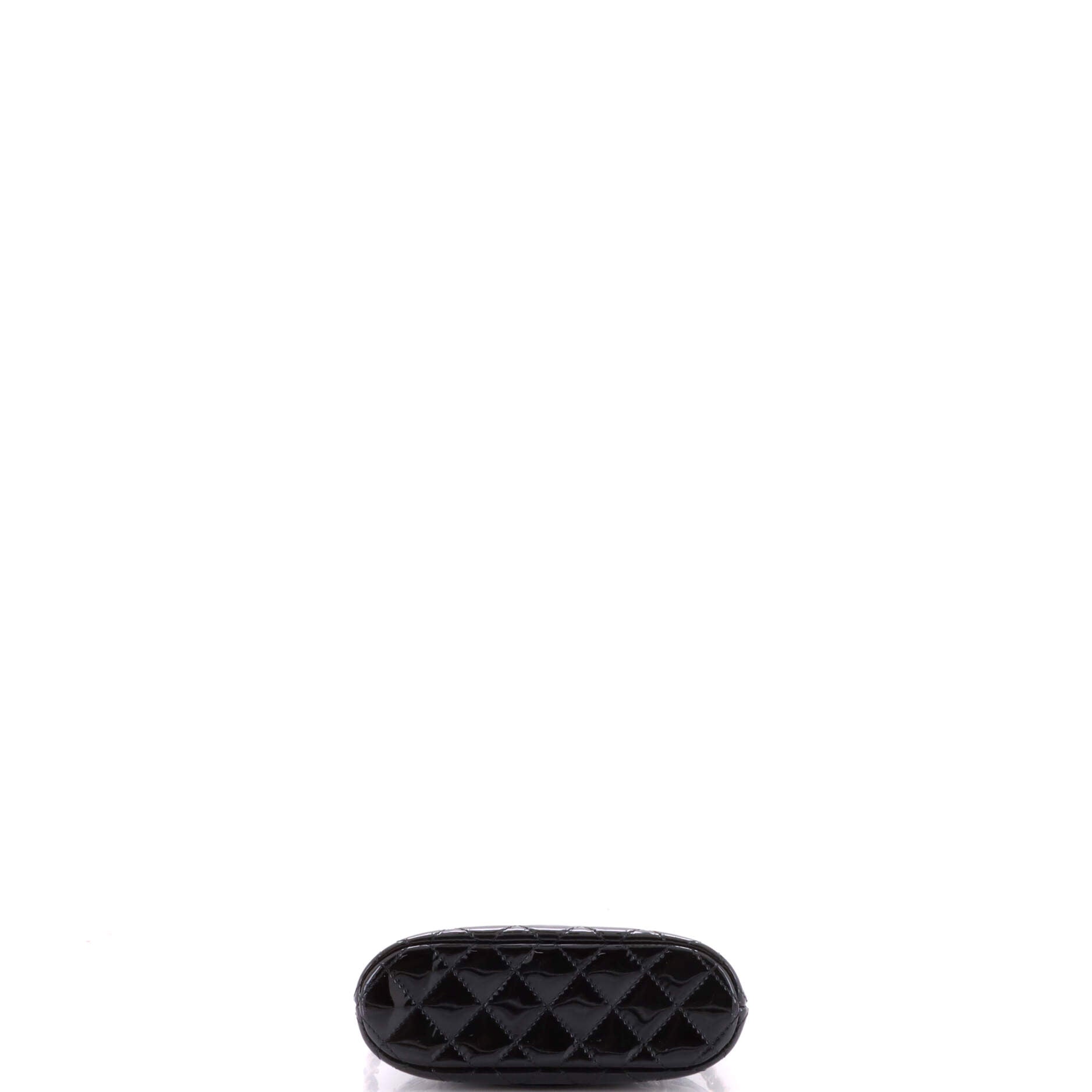 CC Dome Zip Crossbody Bag Quilted Patent Mini