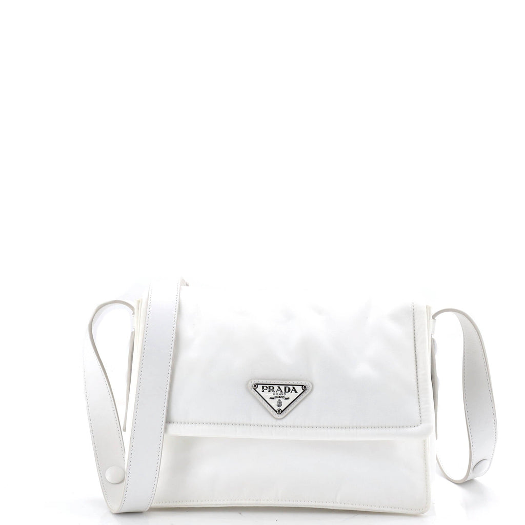Padded Flap Shoulder Bag Re-Nylon Small