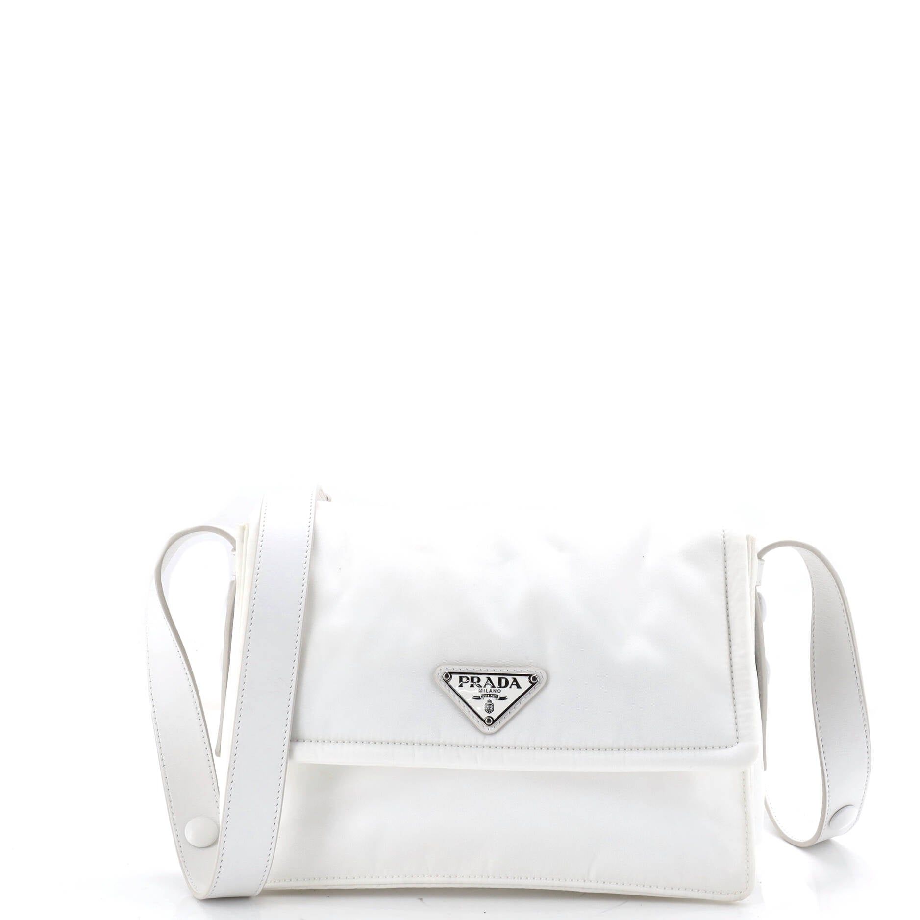 Padded Flap Shoulder Bag Re-Nylon Small