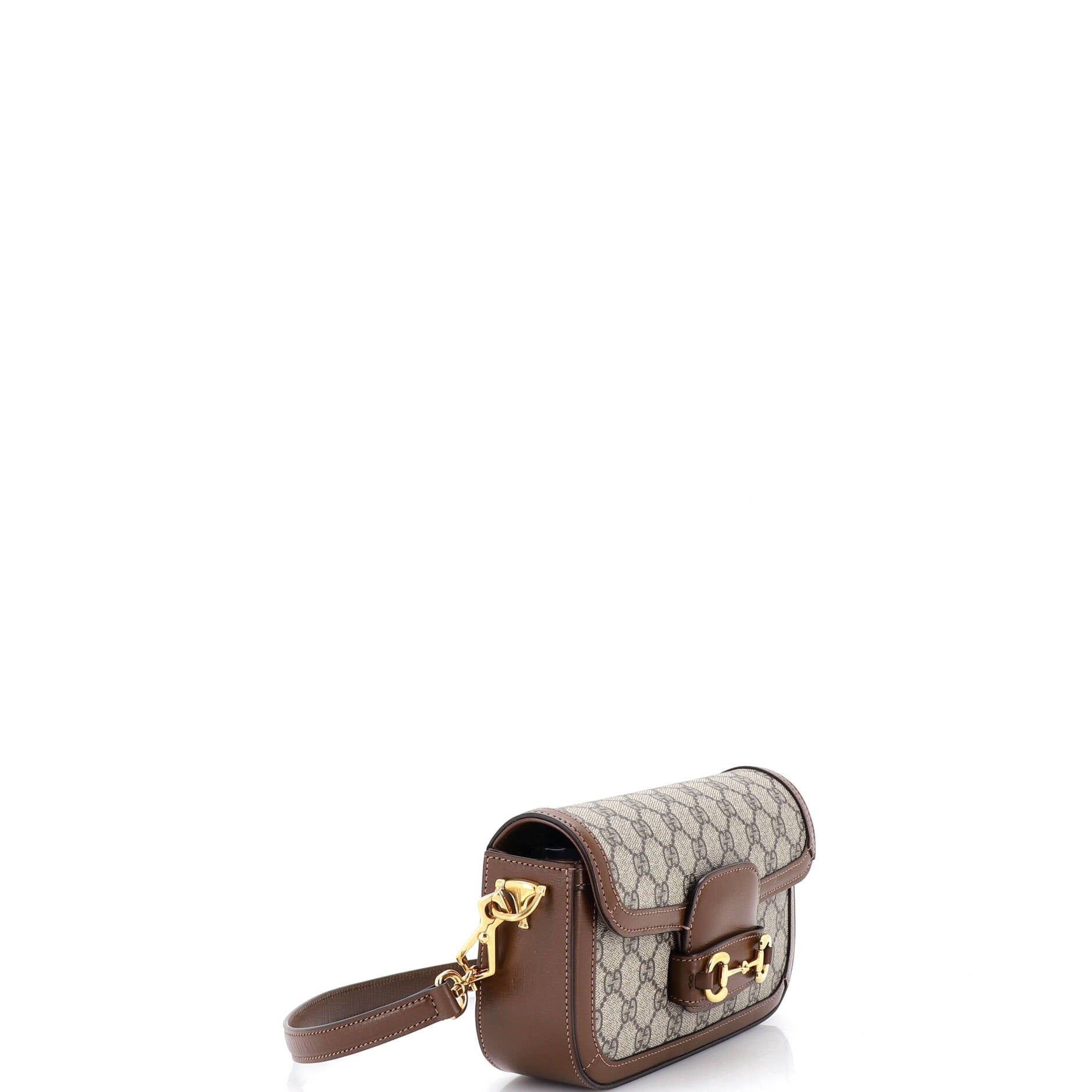 Horsebit 1955 Shoulder Bag GG Coated Canvas with Leather East West