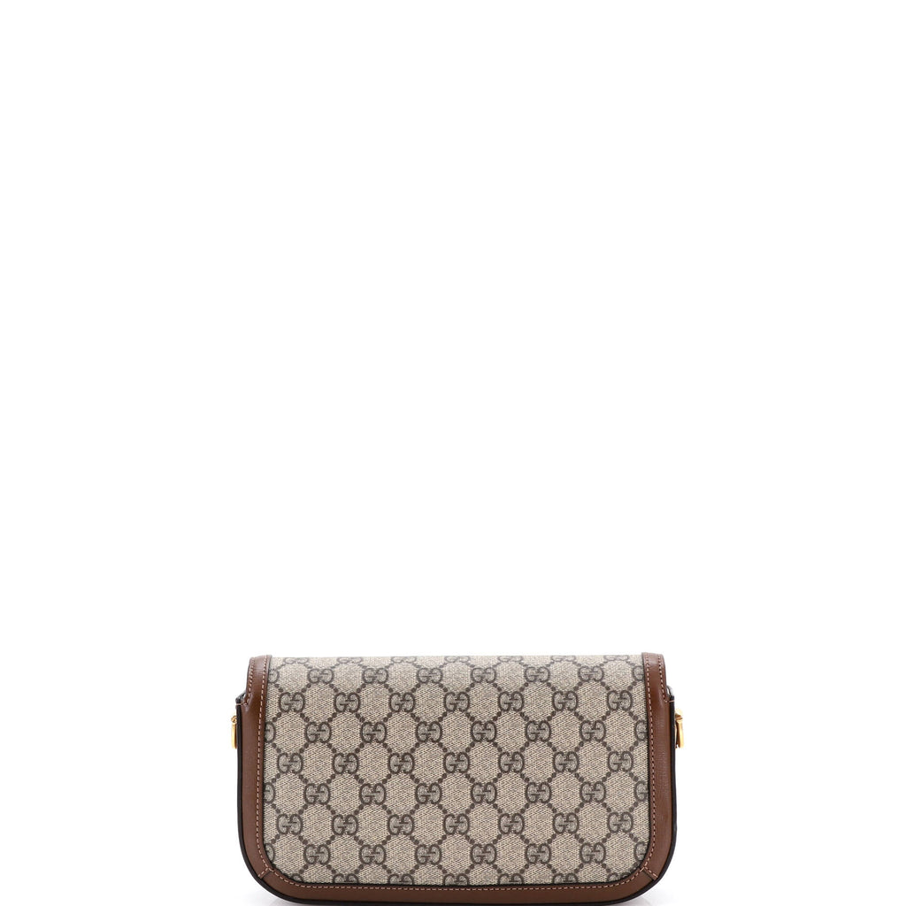 Horsebit 1955 Shoulder Bag GG Coated Canvas with Leather East West