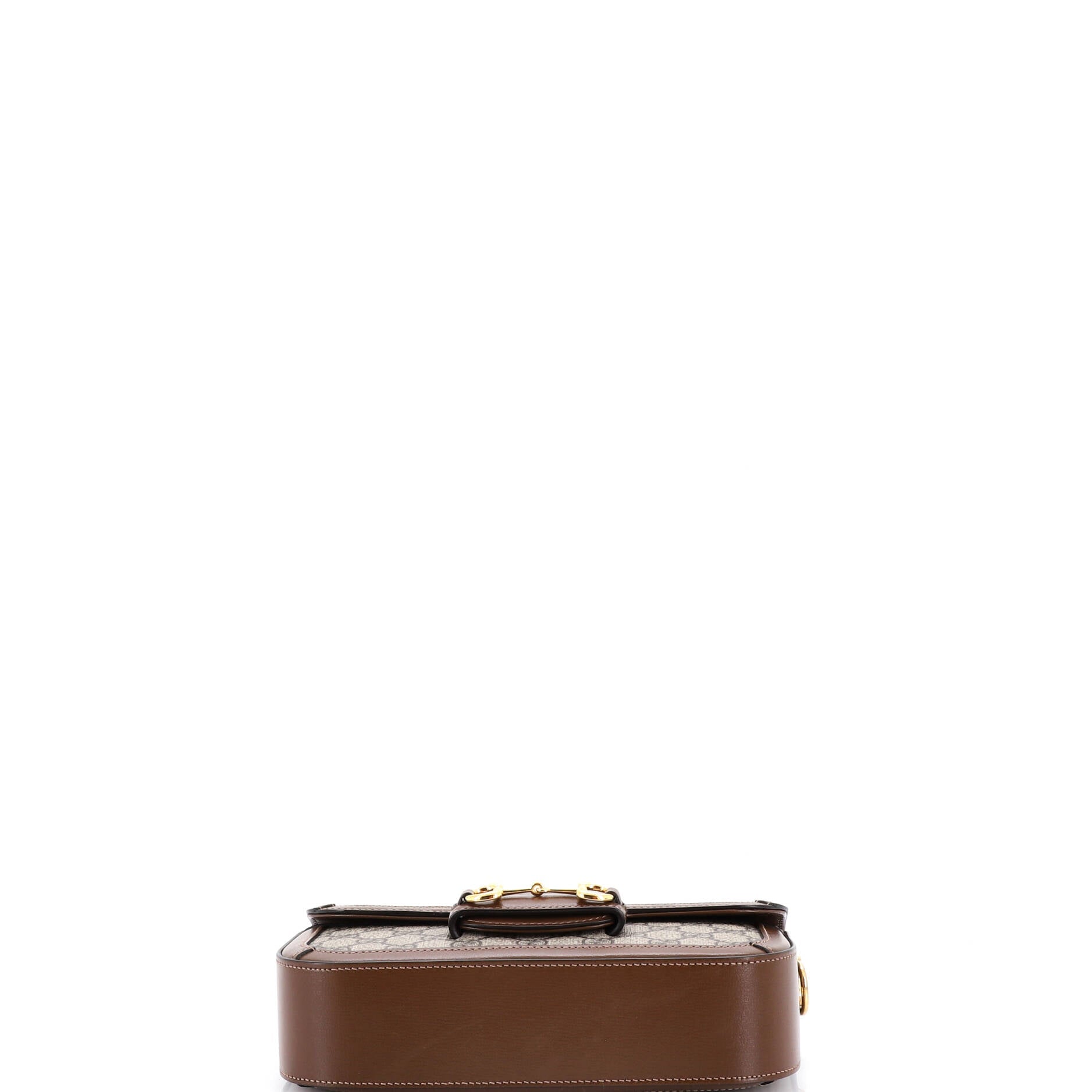 Horsebit 1955 Shoulder Bag GG Coated Canvas with Leather East West