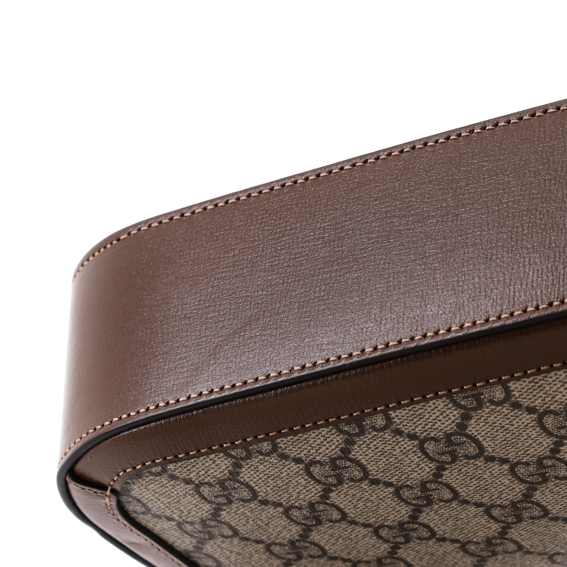 Horsebit 1955 Shoulder Bag GG Coated Canvas with Leather East West