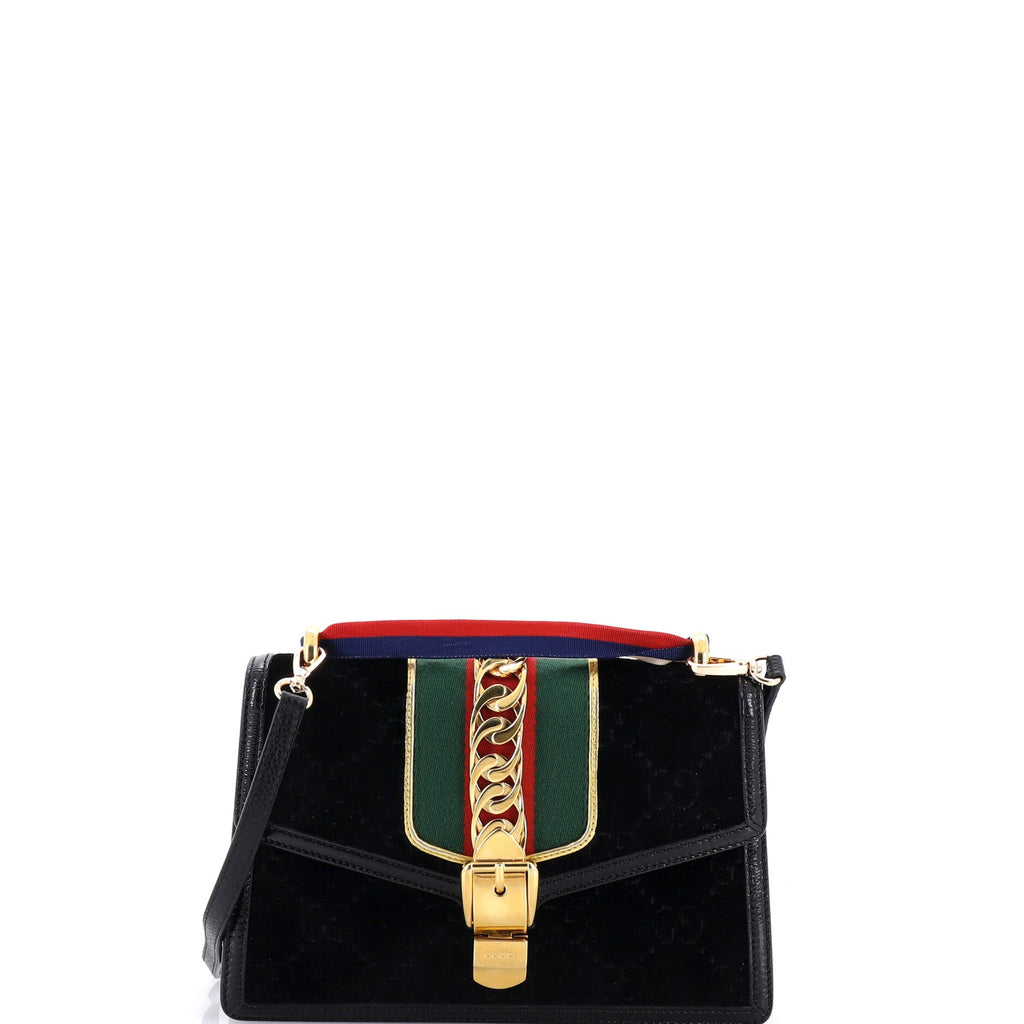 Sylvie Shoulder Bag GG Velvet Small