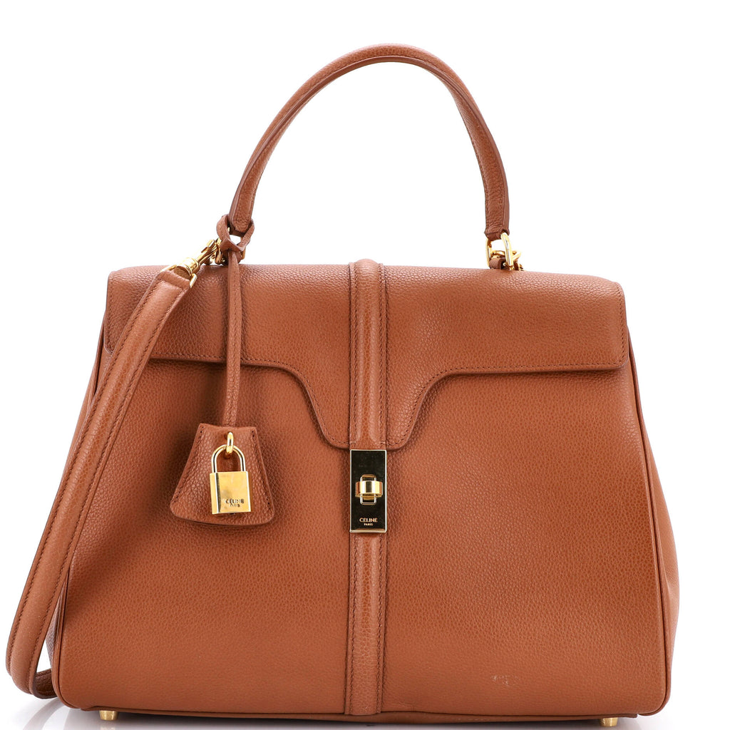 16 Top Handle Bag Grained Calfskin Medium