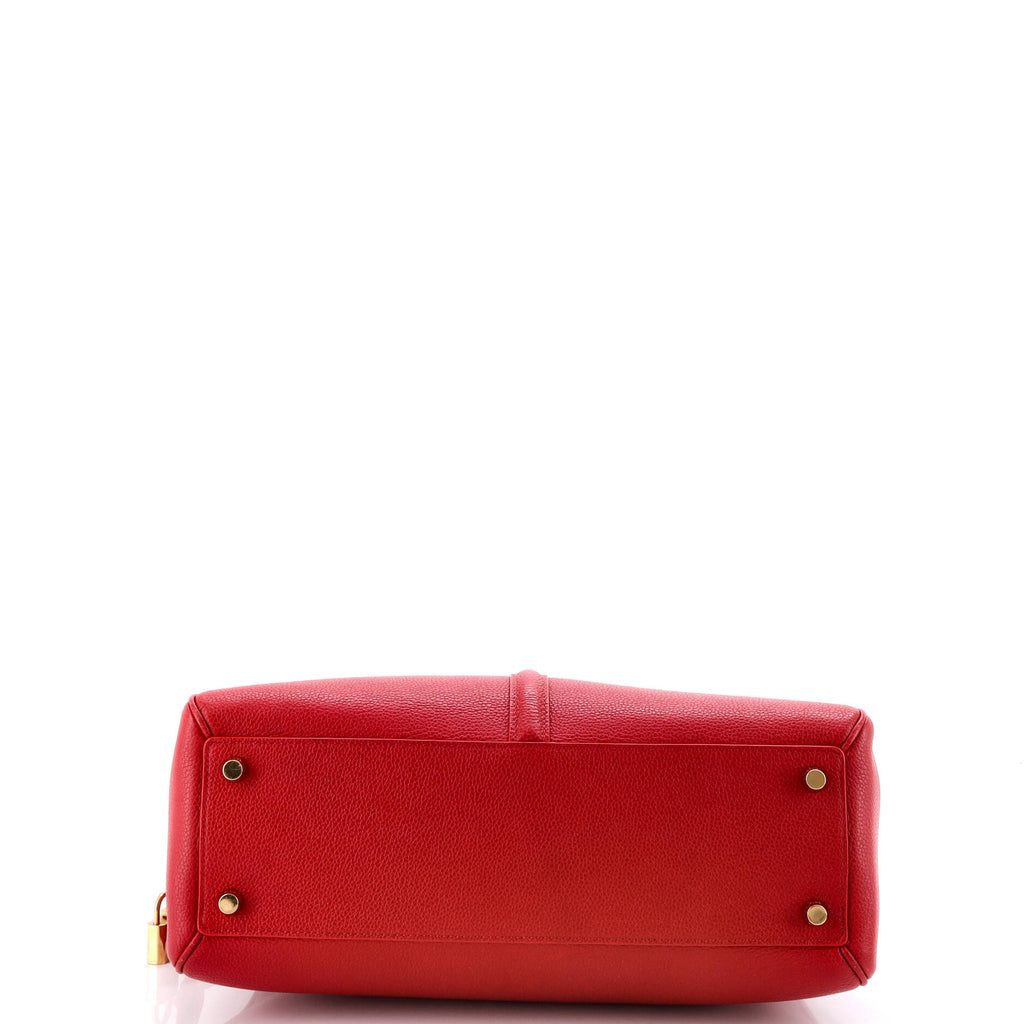 16 Top Handle Bag Grained Calfskin Medium