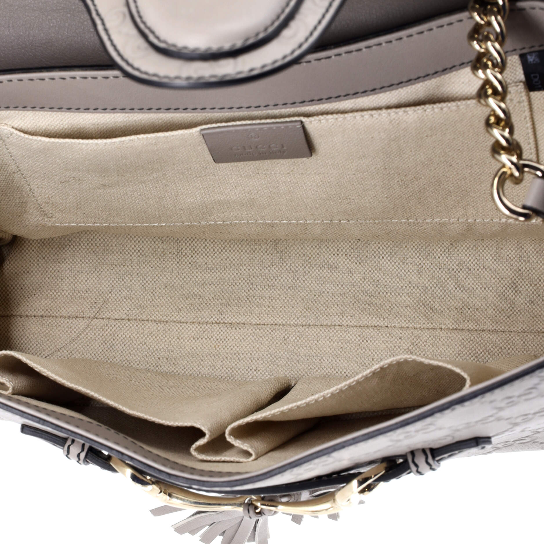 Emily Chain Flap Bag Guccissima Leather Medium