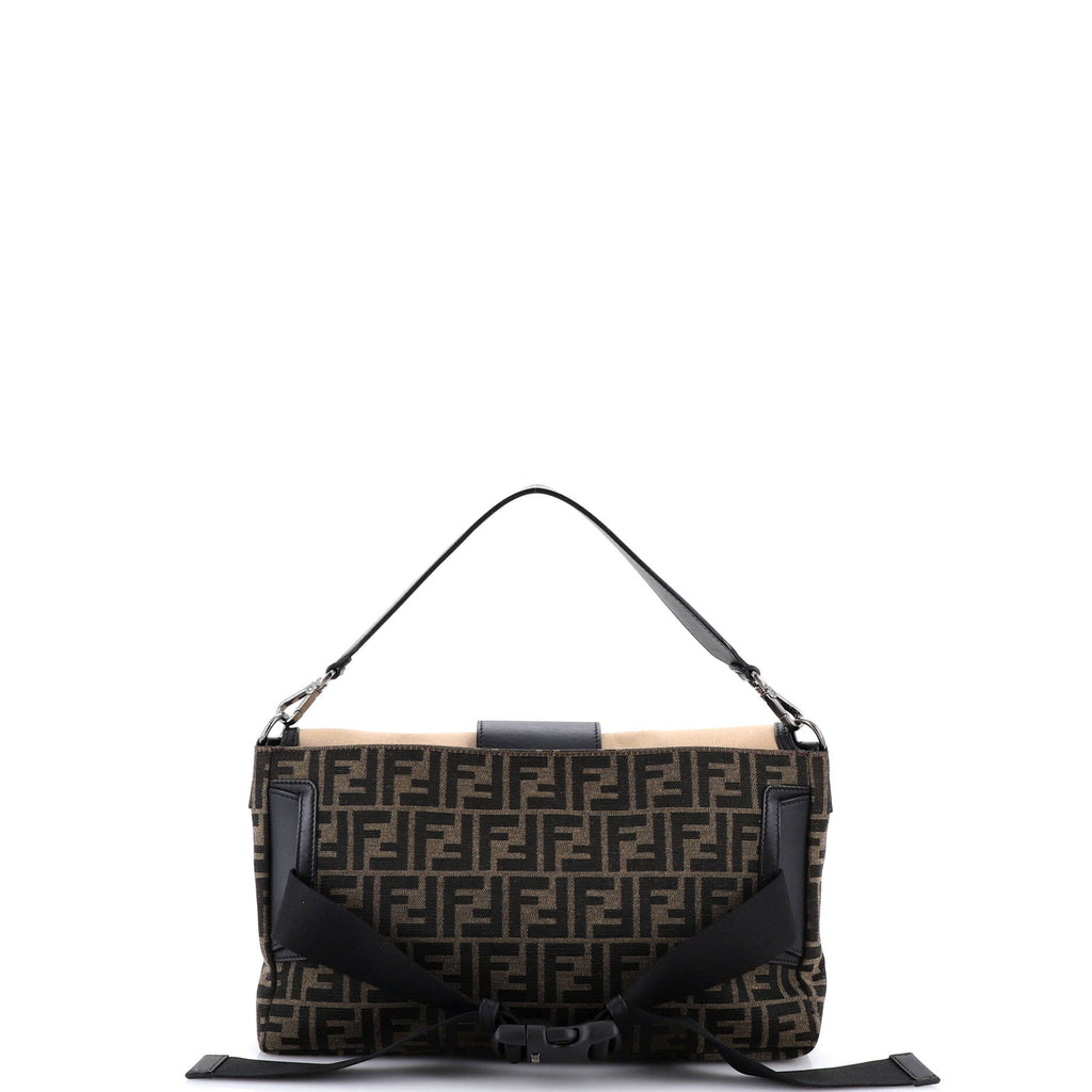 Baguette Convertible Belt Bag Zucca Canvas with Canvas and Leather Large