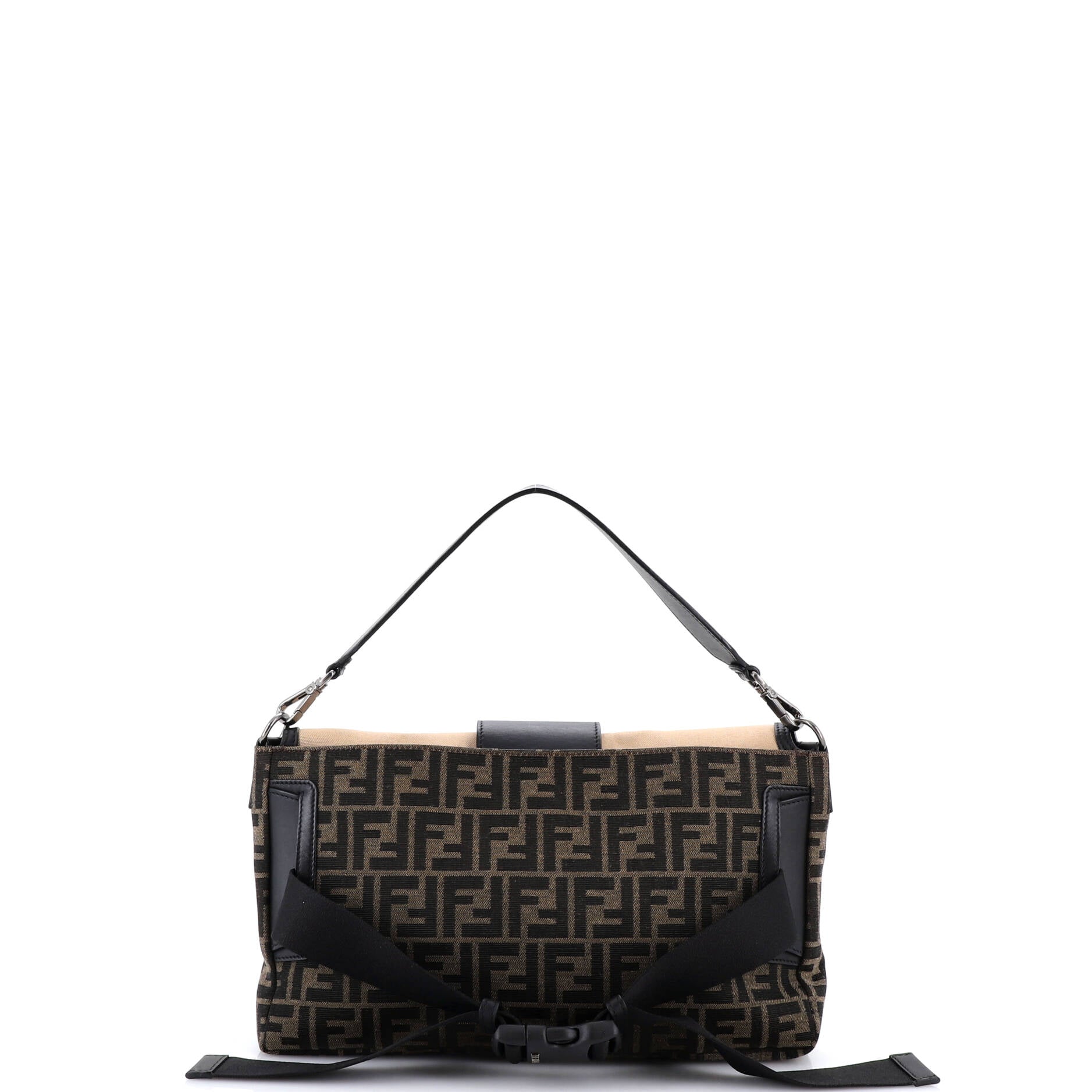 Baguette Convertible Belt Bag Zucca Canvas with Canvas and Leather Large