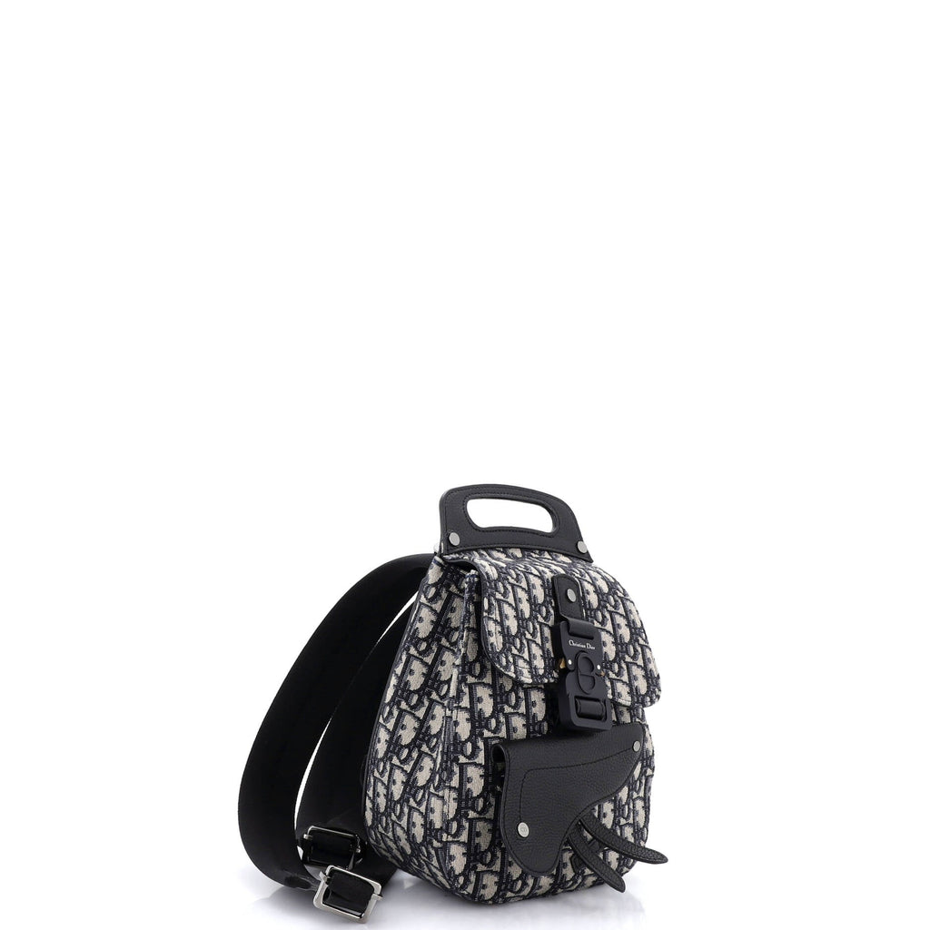 Saddle Backpack Oblique Canvas Mini