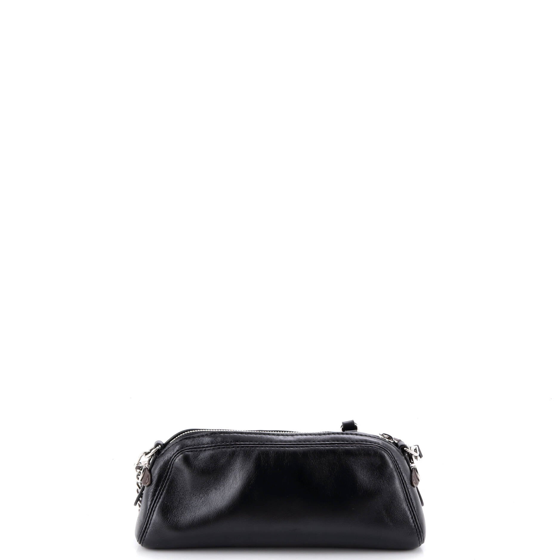 Pochette Vibe Shoulder Bag Leather with Monogram Canvas