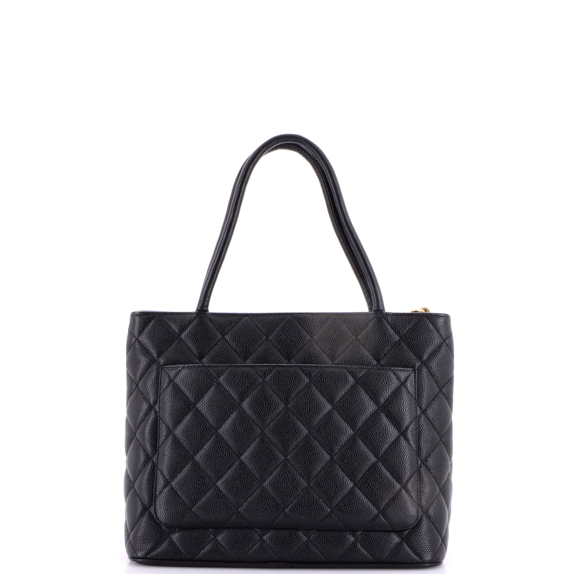 Medallion Tote Quilted Caviar