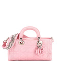Lady D-Joy Bag Cannage Quilt Lambskin with Crystal Detail Medium