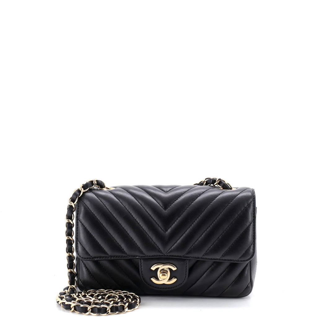 Classic Single Flap Bag Chevron Lambskin Mini