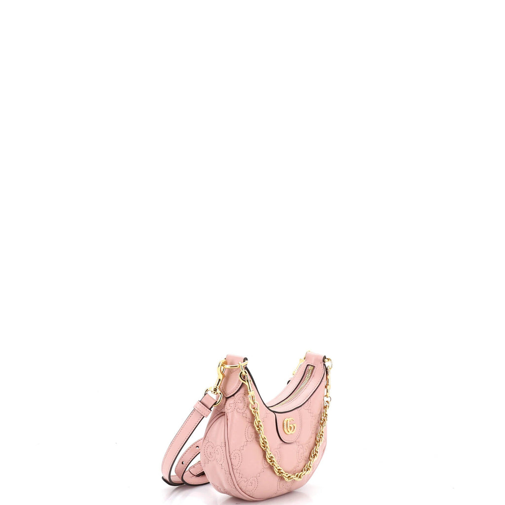 Half Moon Hobo GG Matelasse Leather Mini