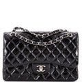 Classic Double Flap Bag Quilted Patent Jumbo