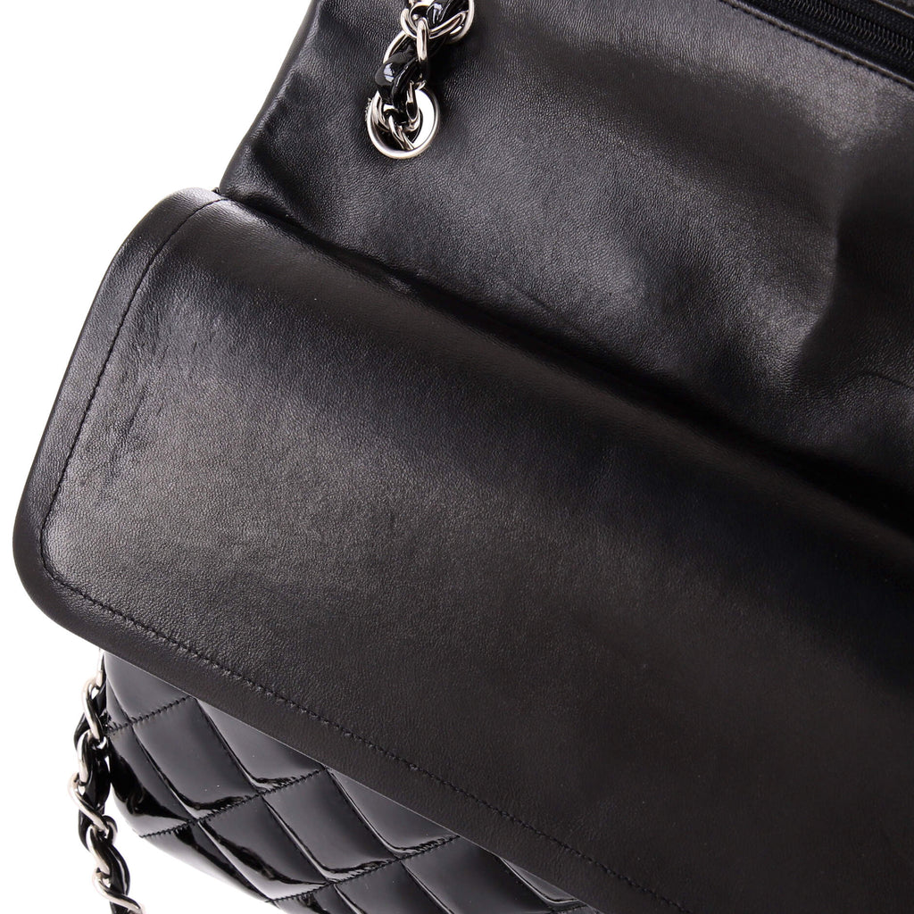 Classic Double Flap Bag Quilted Patent Jumbo