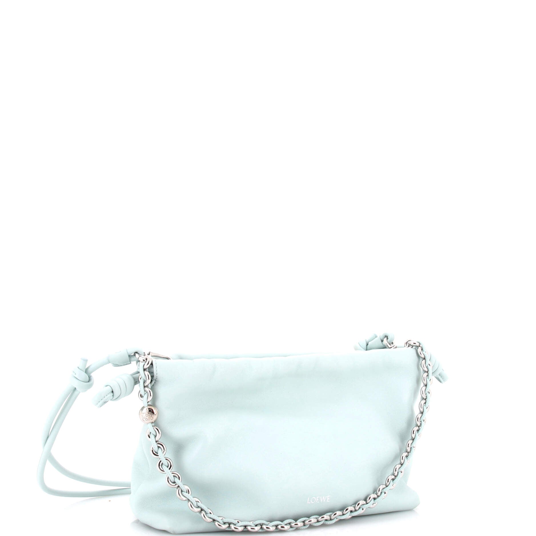 Flamenco Knot Chain Purse Bag Leather Medium