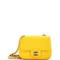 Square Classic Single Flap Bag Chevron Caviar Mini