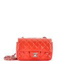 Classic Single Flap Bag Quilted Patent Mini