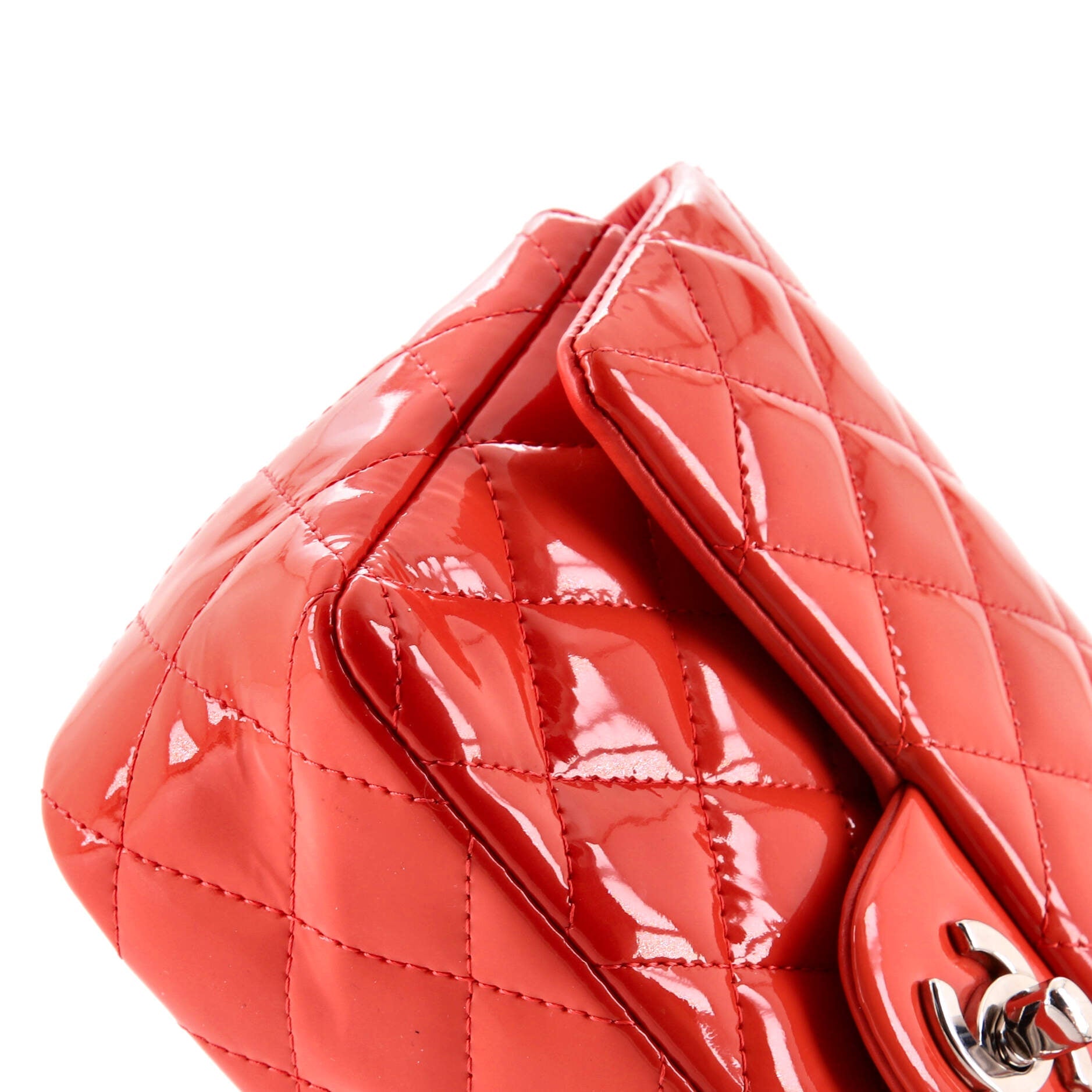 Classic Single Flap Bag Quilted Patent Mini
