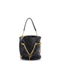 Pending CC Drawstring Bucket Bag Quilted Lambskin Small