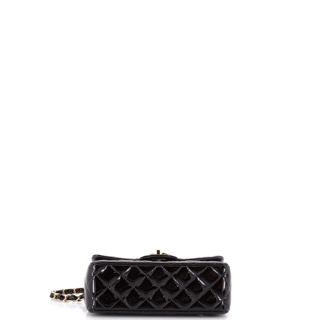 Classic Single Flap Bag Quilted Patent Mini