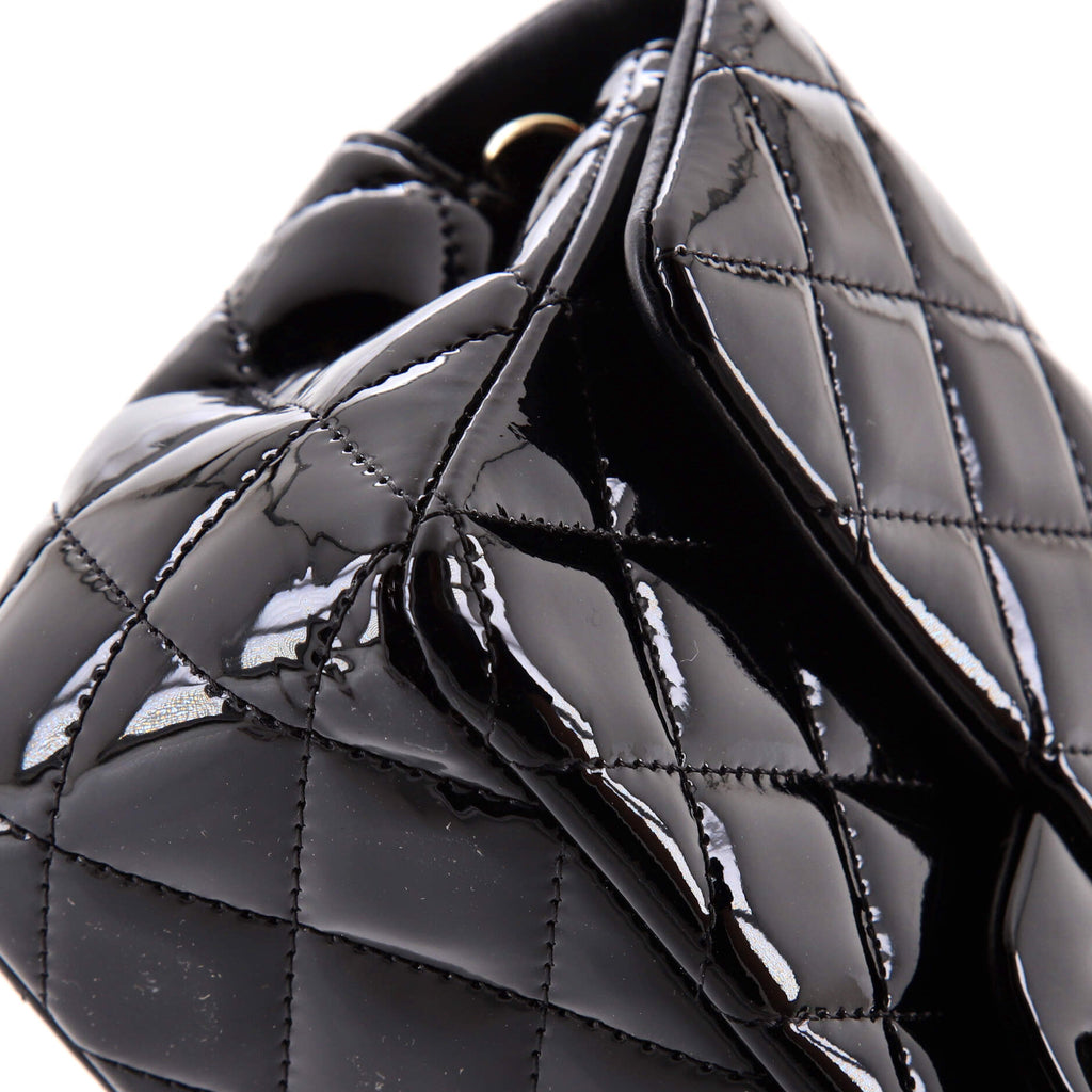 Classic Single Flap Bag Quilted Patent Mini