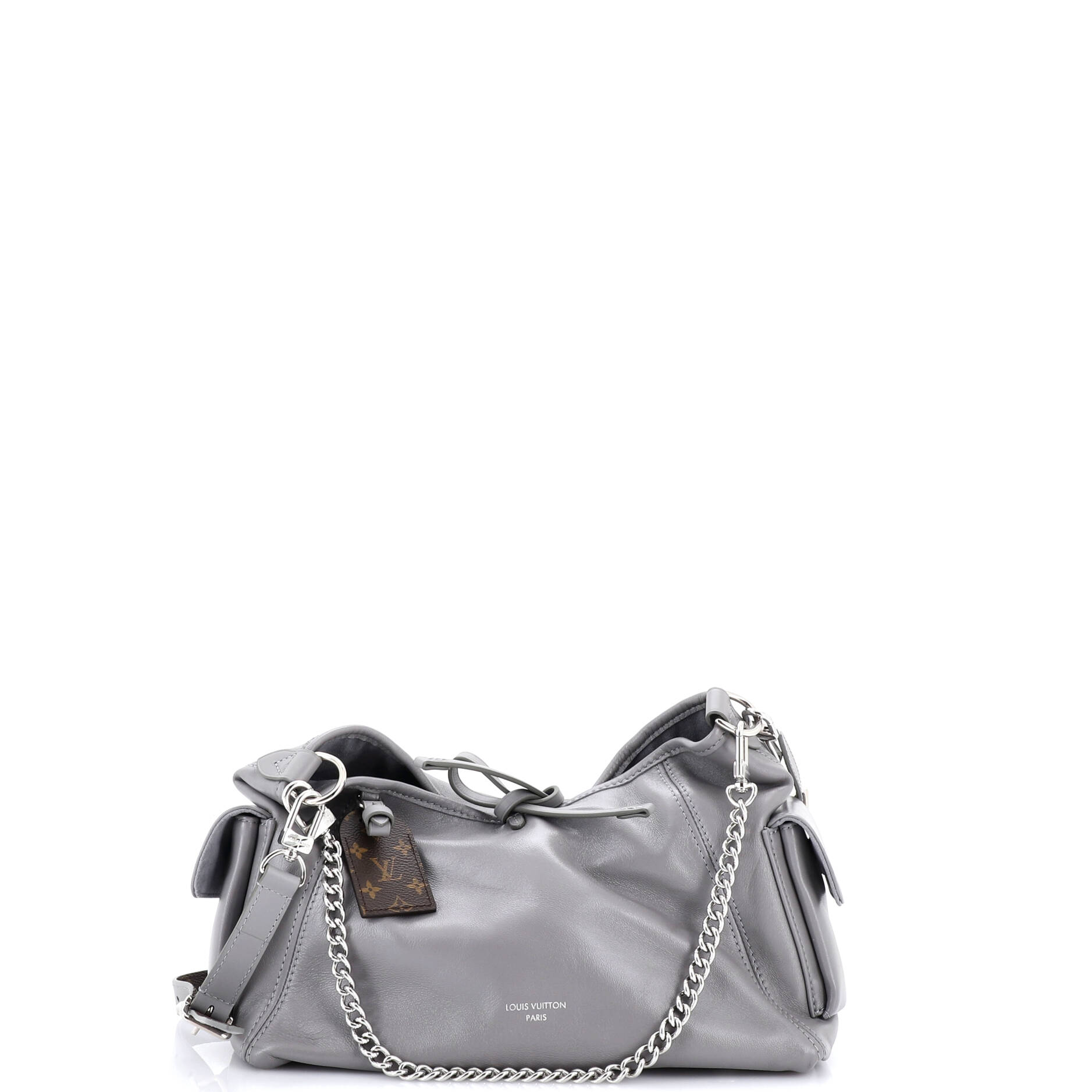 CarryAll Cargo Hobo Leather with Monogram Canvas PM