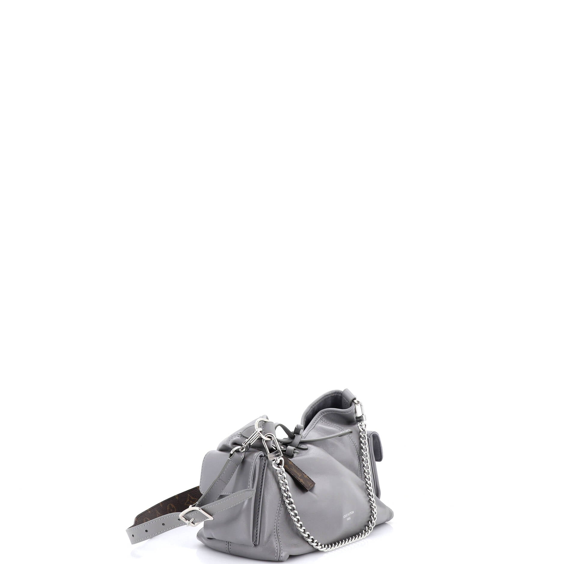 CarryAll Cargo Hobo Leather with Monogram Canvas PM