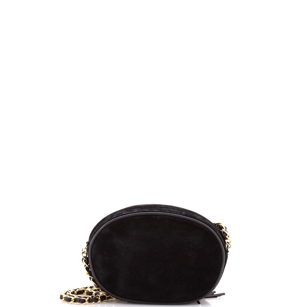 Vintage Oval CC Tassel Crossbody Bag Suede Mini