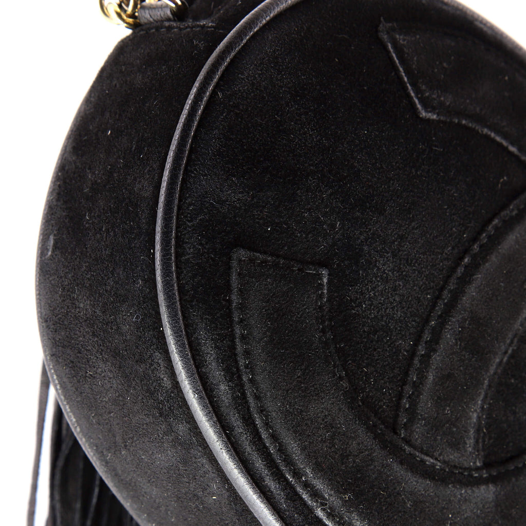 Vintage Oval CC Tassel Crossbody Bag Suede Mini
