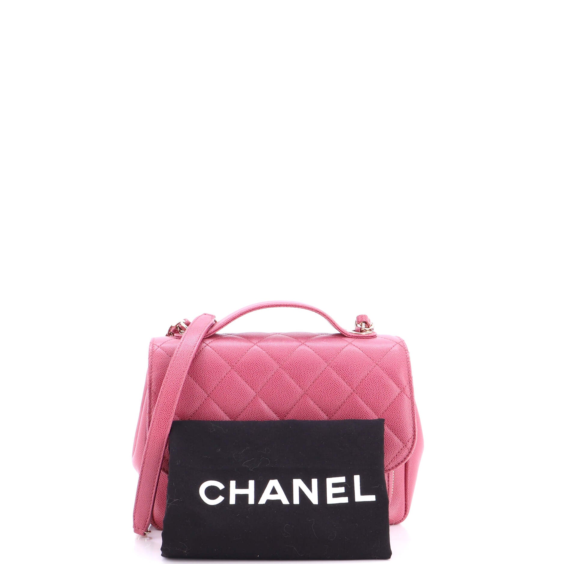 Business Affinity Flap Bag Quilted Caviar Small