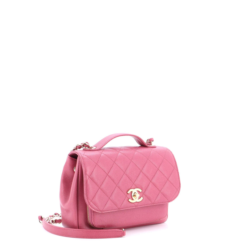 Business Affinity Flap Bag Quilted Caviar Small