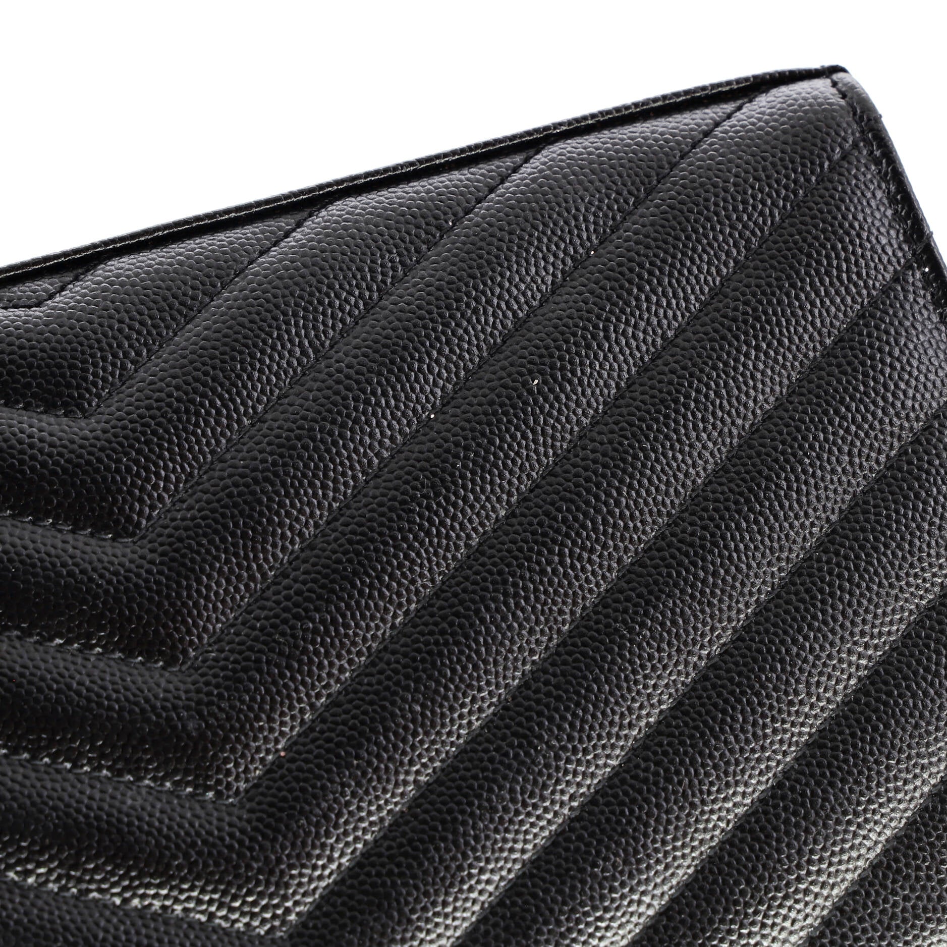 Classic Monogram Wallet on Chain Matelasse Chevron Leather Medium