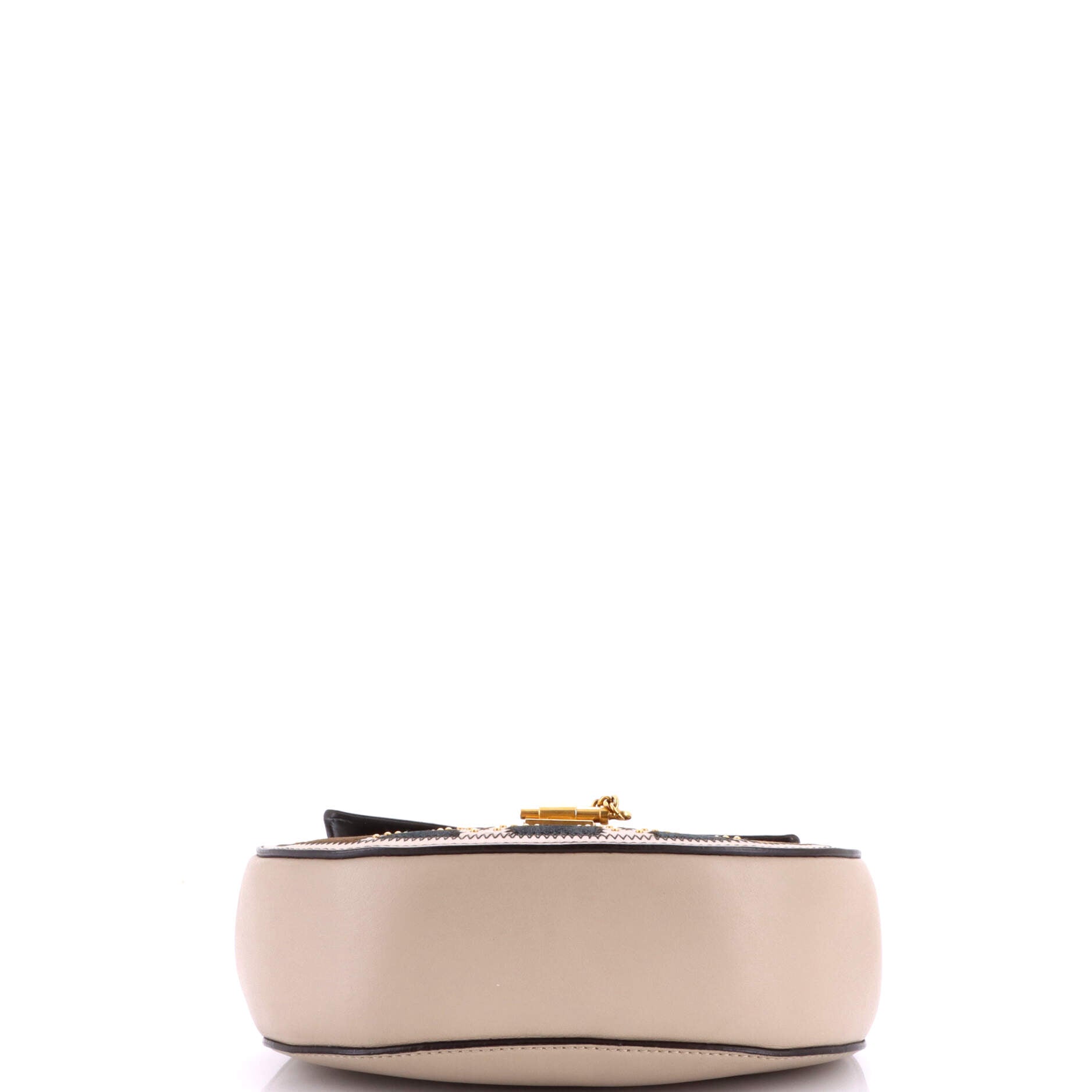 Drew Patchwork Crossbody Bag Studded Leather and Suede Small