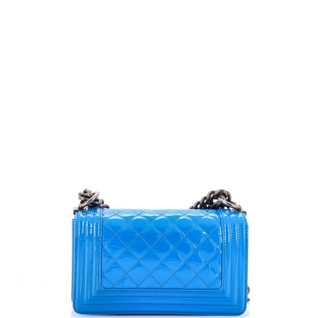Boy Flap Bag Quilted Patent Small