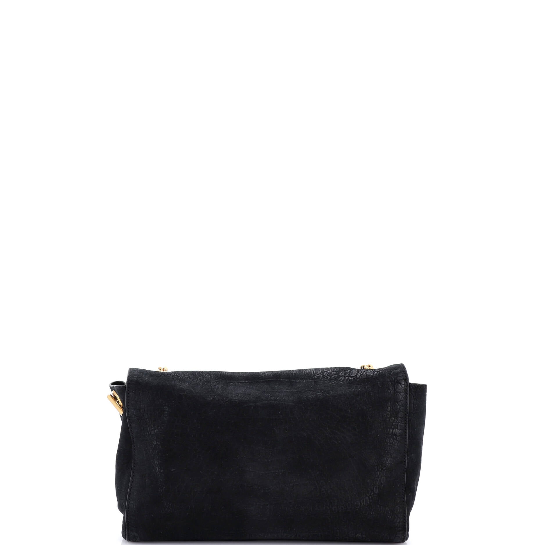 Classic Monogram Reversible Shoulder Bag Crocodile Embossed Nubuck and Suede Medium