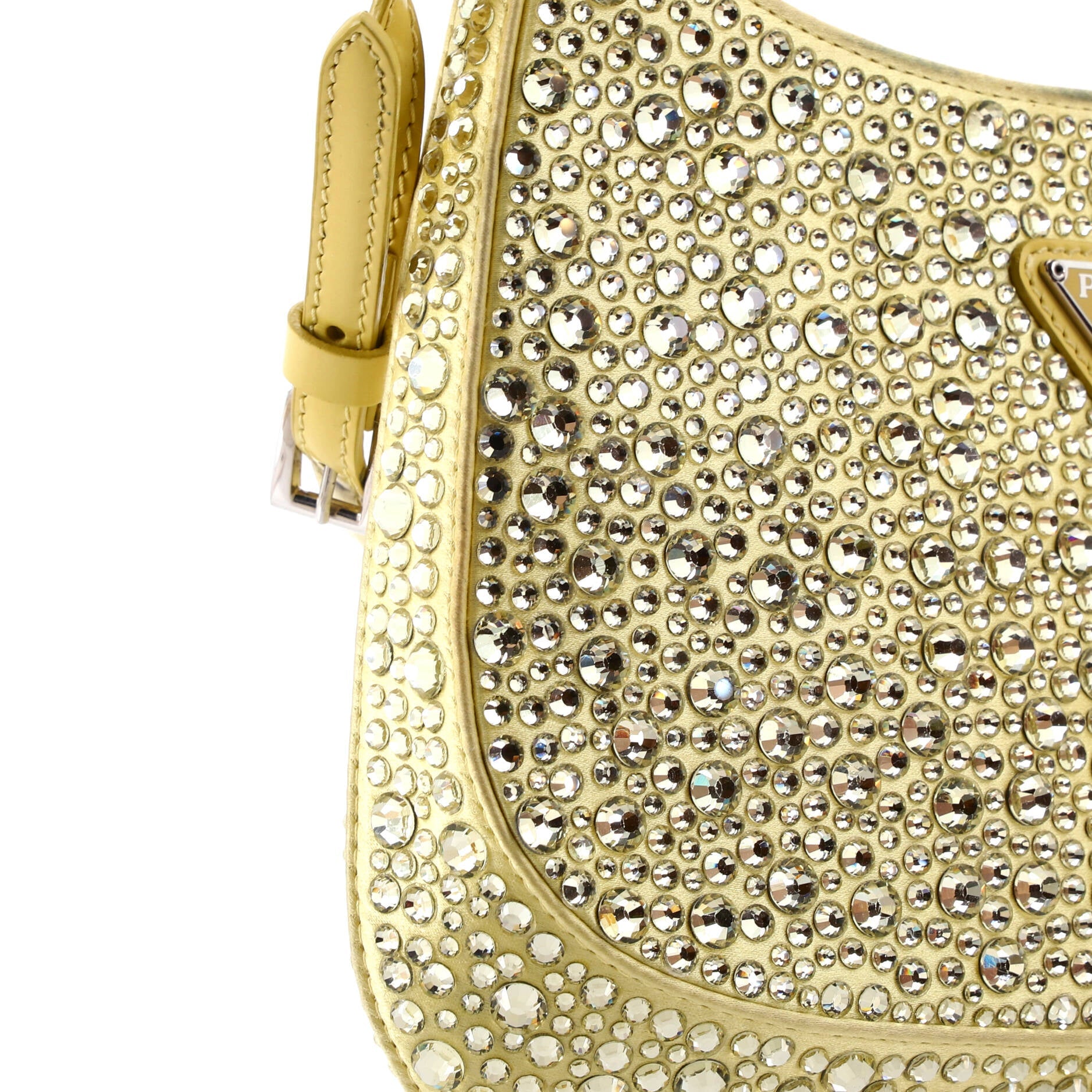Cleo Shoulder Bag Crystal Embellished Satin Small