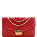 Gabrielle Flap Bag Chevron Leather Medium