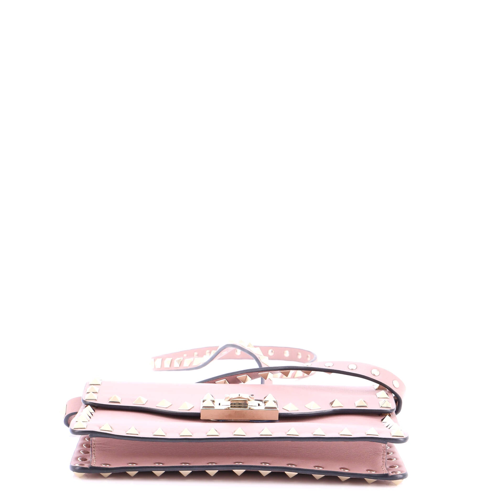 Rockstud Flip Lock Flap Bag Leather Small