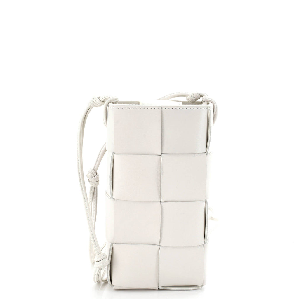 Cassette Phone Holder Crossbody Bag Maxi Intrecciato Leather