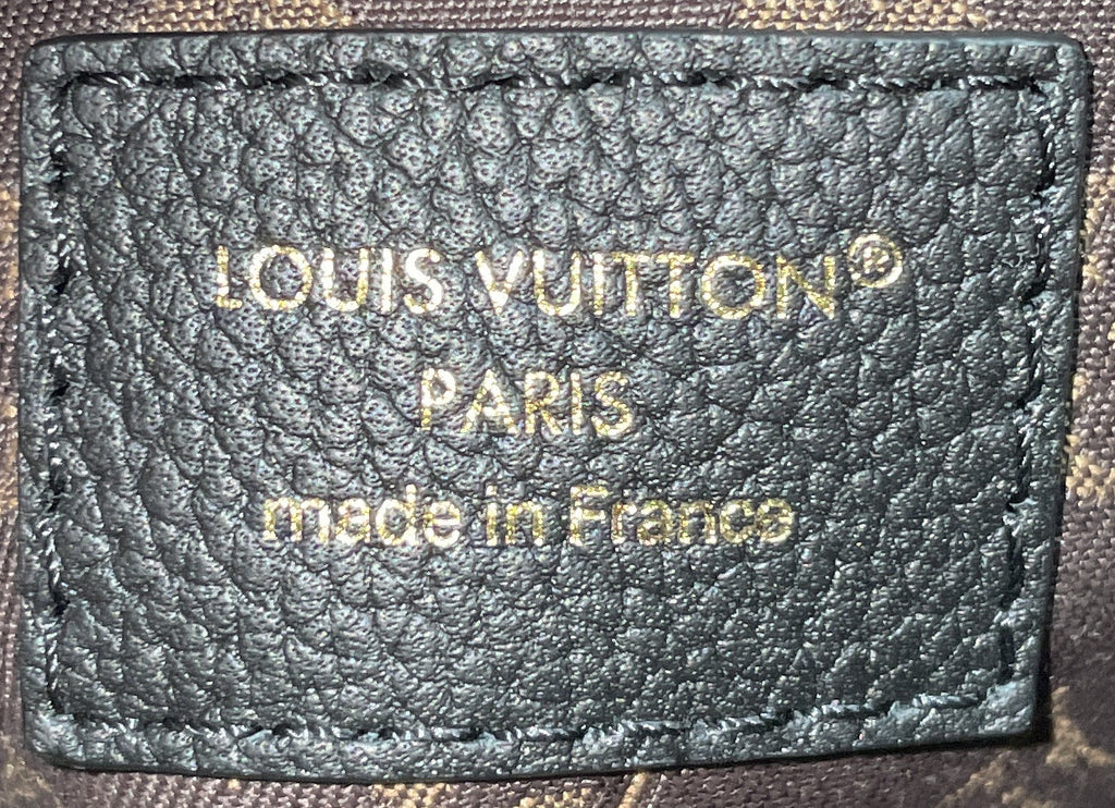 Express Handbag Leather with Monogram Canvas PM