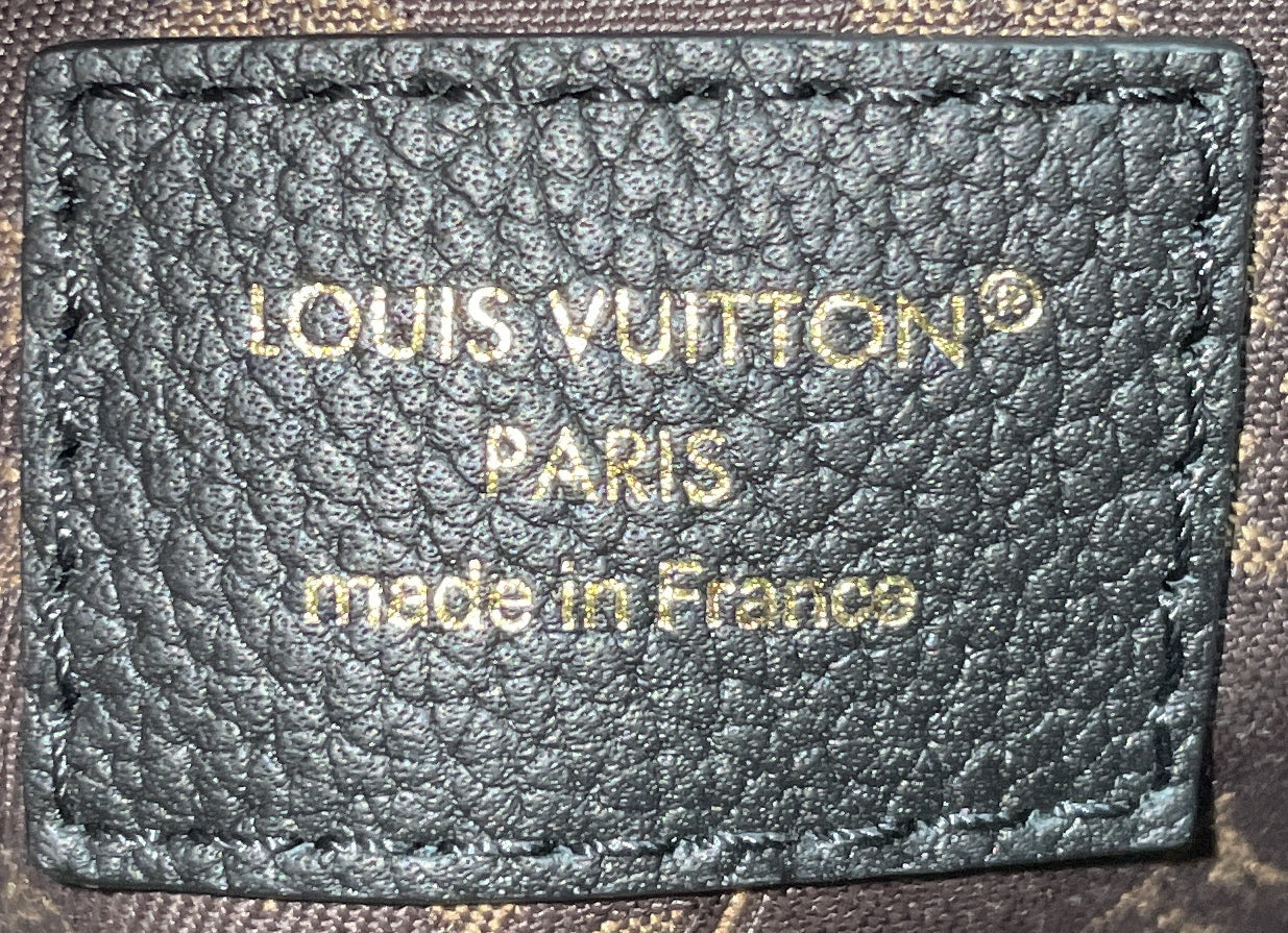 Express Handbag Leather with Monogram Canvas PM