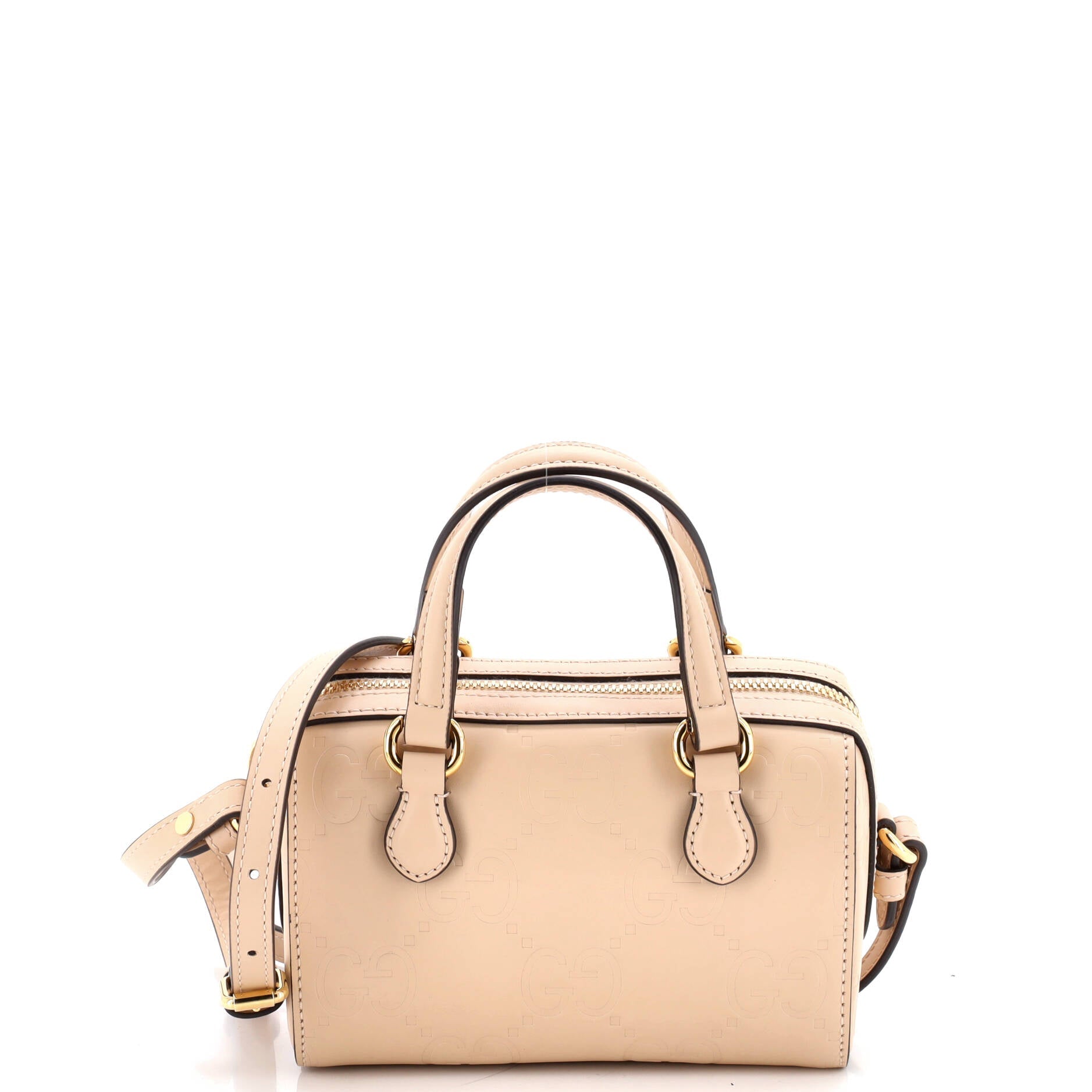 Convertible Boston Bag Jumbo GG Embossed Leather Super Mini