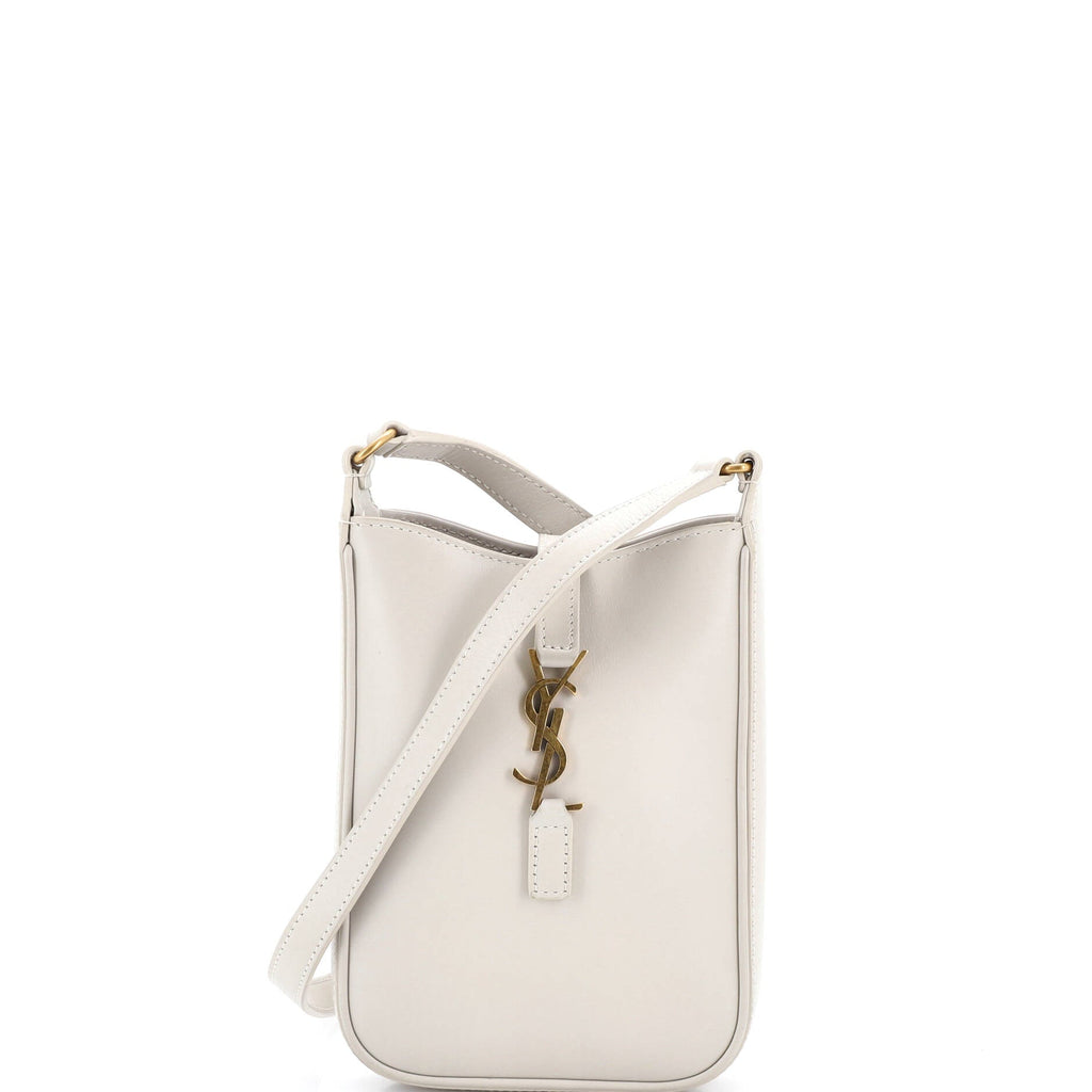 Le 5 a 7 Vertical Shoulder Bag Leather Mini
