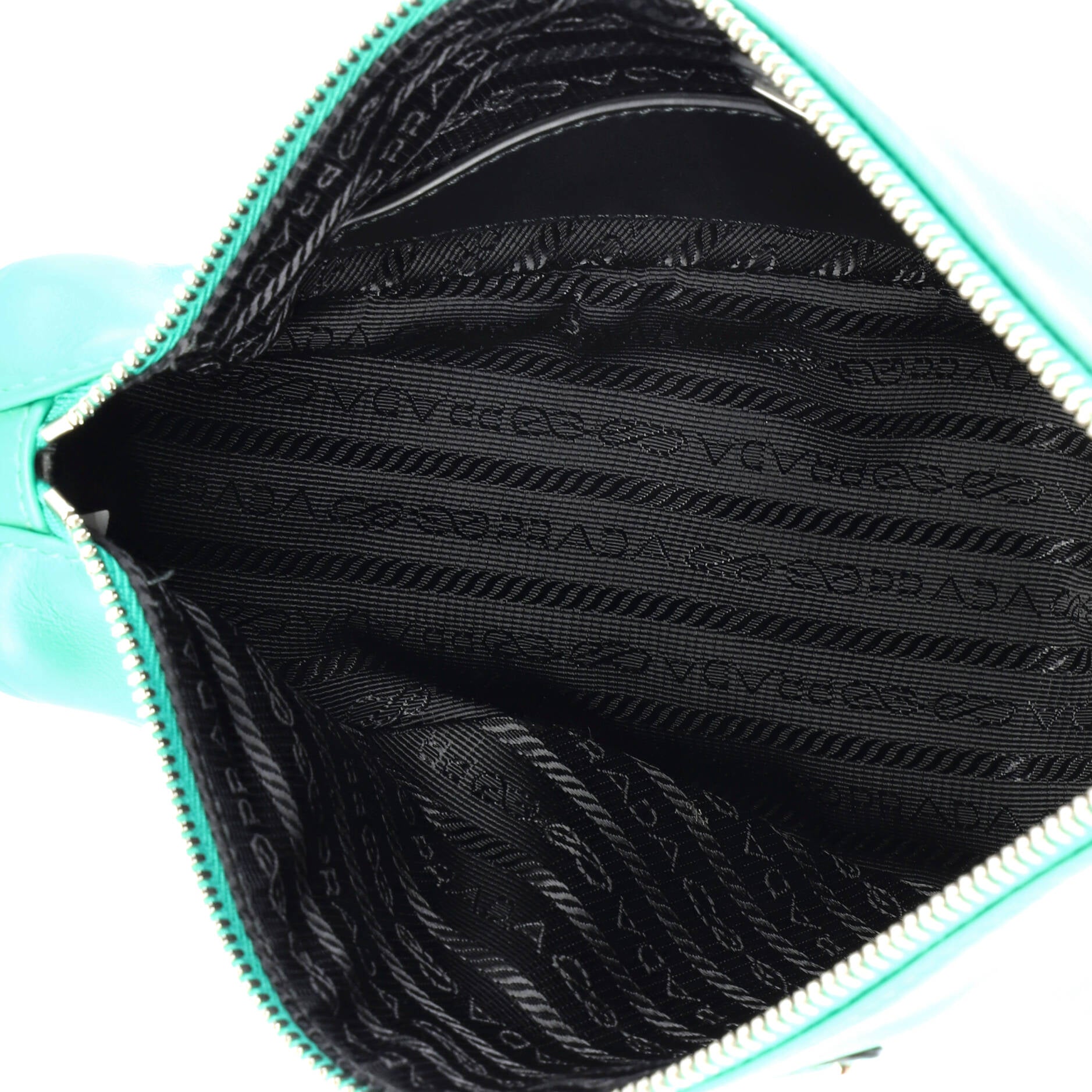 Triangle Logo Zip Crossbody Bag Soft Leather Small