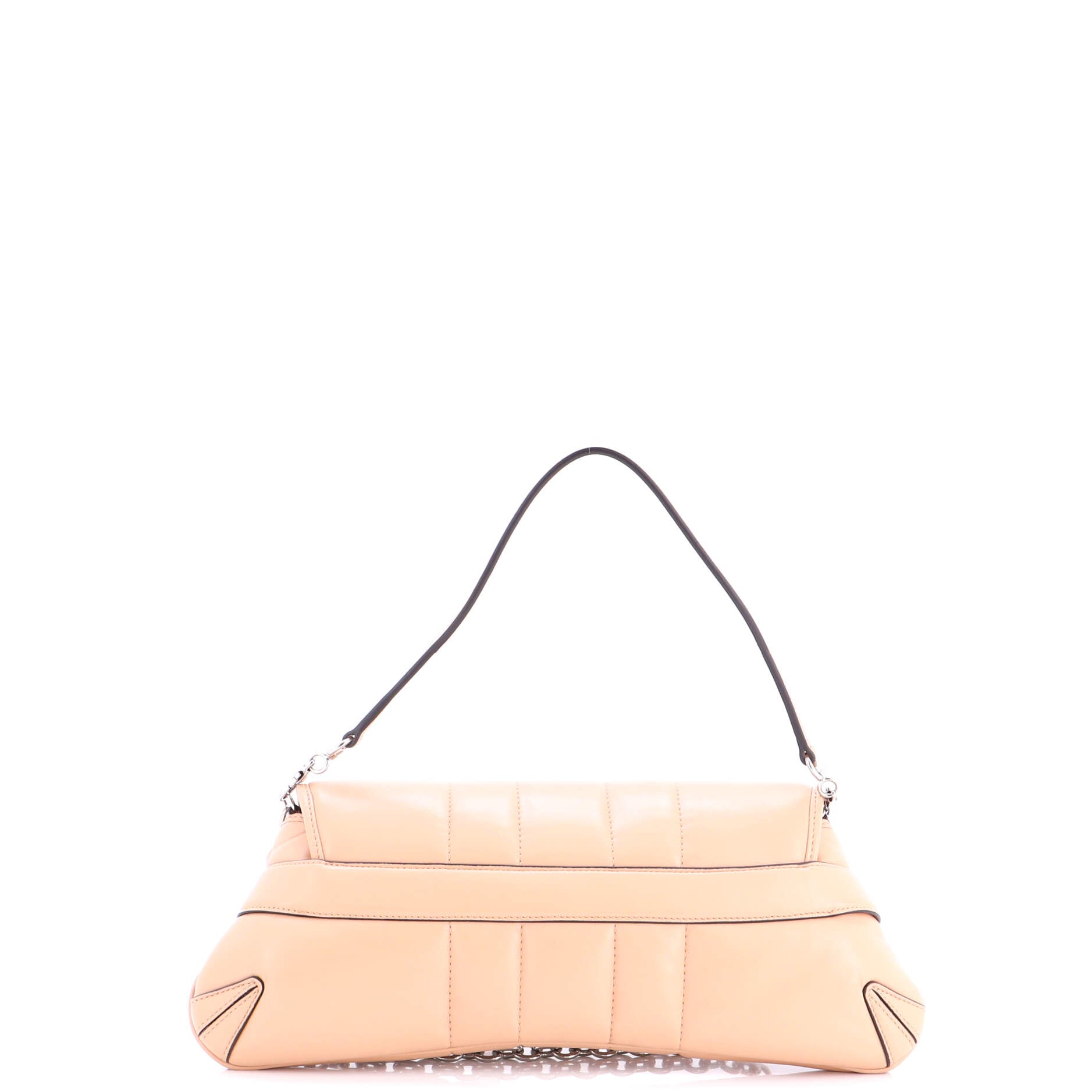 Horsebit Chain Shoulder Bag Vertical Quilted Leather Medium